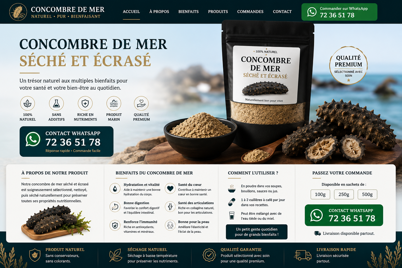 Concombre de mer